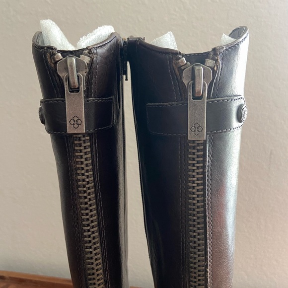 Arturo Chiang Falicity Tall Riding Boots Brown Zipper Detail Size 7.5 - Picture 7 of 15